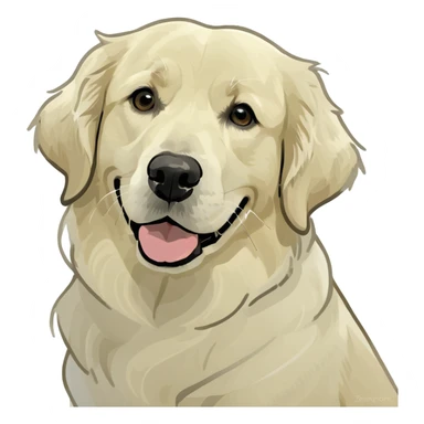 English cream golden retriever  sticker