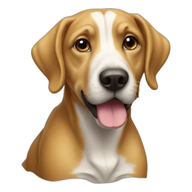 Chien sur tortue sticker