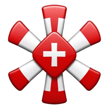 Emoji of the spanish empire flag ("Cruz de Borgoña") sticker