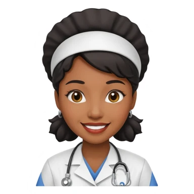 nurse black woman sticker