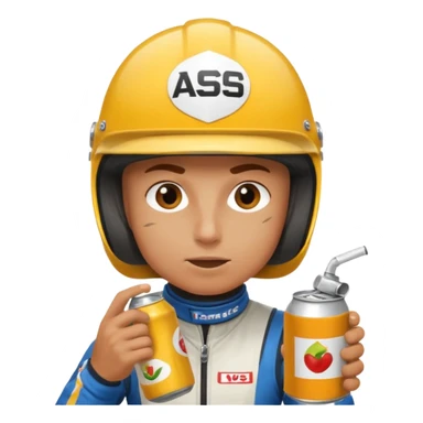 racer eating can drink sticker