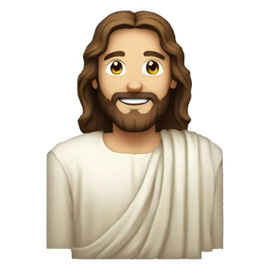 Jesus pixel art smile sticker