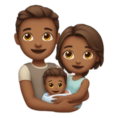 couple with baby sticker