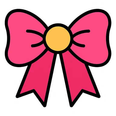 pink gothic bow sticker