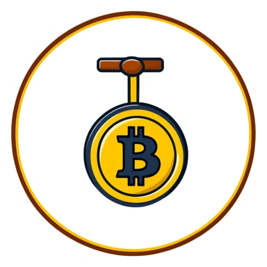 Bitcoin cryptocurrency gold coin with logo sticker
