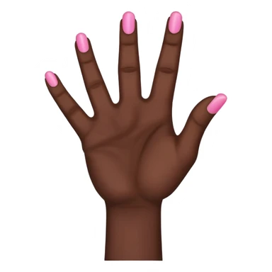 african american hand only holding up the pinky sticker