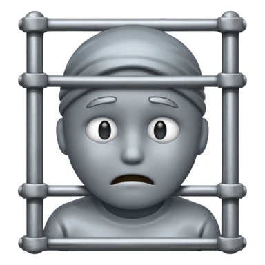 trauriges Emoji im Gefängnis sticker