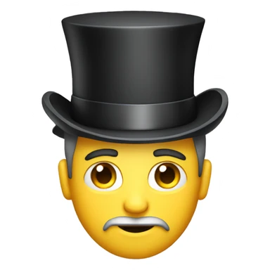 tech support male with head set and facial hair with top hat sticker