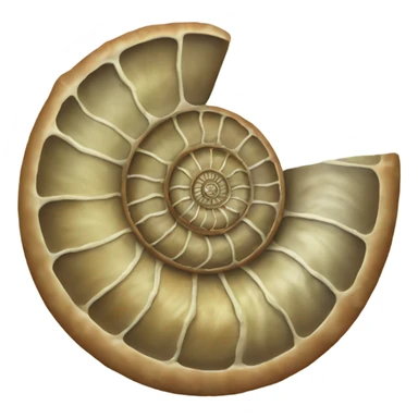 ammonite fossil sticker