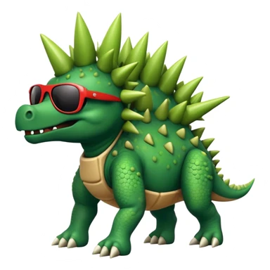 Stegosaurus with sunglasses sticker