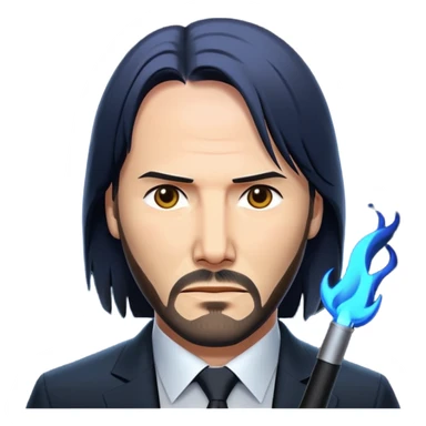 Masculinity John wick emoji 100x100 pixel sticker