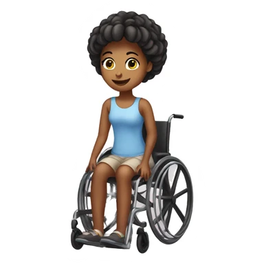 Girl study in wheelchair sticker