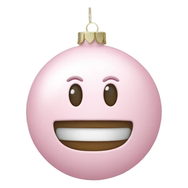 pastel pink christmas ornament  sticker