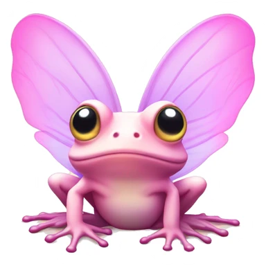 Light pink Fairy frog with gradient wings sticker