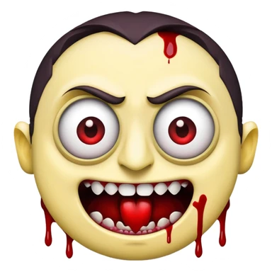 A scary minion vampire with blood sticker