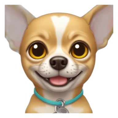Chihuahua dressed as a Good Guy toy sticker