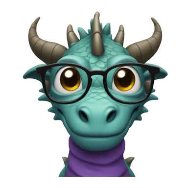 dragon with glasses  sticker