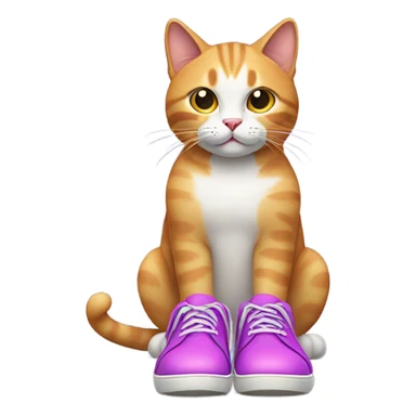 Cat wearing shoes sticker