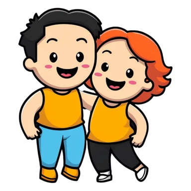 couple laughing together sticker