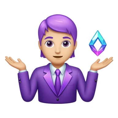 Purple Glitter Symbol of Manager sticker