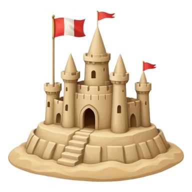 sand castle simple primitive very simple as made by a kid sticker