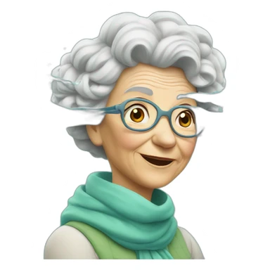 grand mere dans l eau sticker