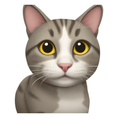 cat makes selfie sticker