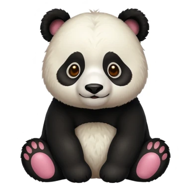 panda that is fully amber-coloured sticker