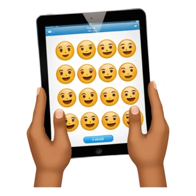 Hands holdholding ipad like emjis sticker