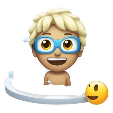 freezing ice bath with ice sticker