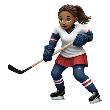 girl playing hockey sticker