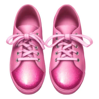 cute pink shoes with sparkle sticker