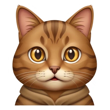 Scared brown tabby cat  sticker