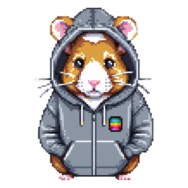 Hamster in a hoodie sticker