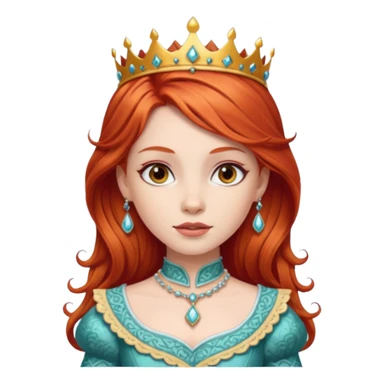red haired princess sticker