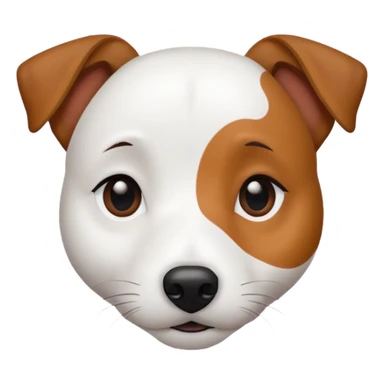 Chien jack Russel blanc avec deux tache marron sur ses yeux et dort ! sticker