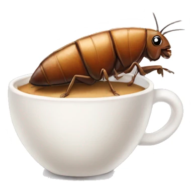 Roach with a Latte sticker