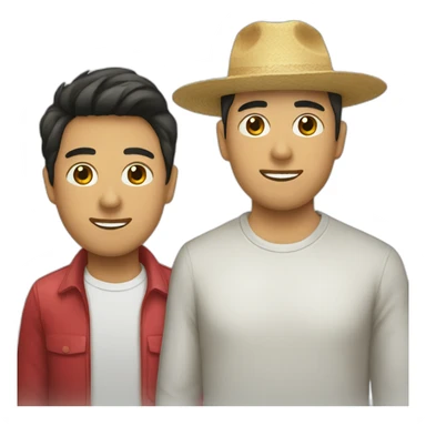 a colombian and a vietnamese gay couple sticker