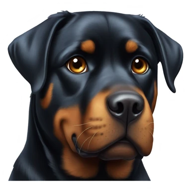 Rottweiler with blue eyes sticker