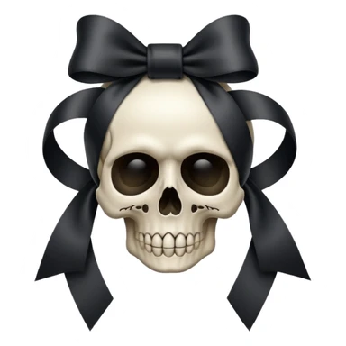 RIBBON SKULLBLACK RIBBON SKULL sticker