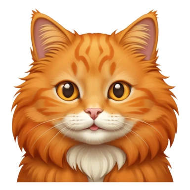 orange cat saying hi sticker