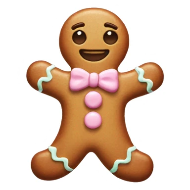 cute pastel gingerbread man sticker