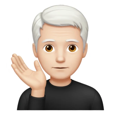 Man with white hair and one arm sticker