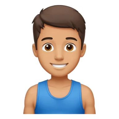 happy boy in tank top sticker