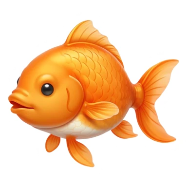 Meme-Worthy Cute Sleeping Orange Goldfish Portrait Emoji, Head resting peacefully with a contented smile, showcasing a streamlined, graceful body with a luxuriously soft vibrant orange hue, eyes closed in a serene, floating nap, Simplified yet hilariously adorable features, highly detailed, glowing with a soft, drowsy light, high shine, relaxed and utterly lovable, stylized with an air of playful laziness, bright and heartwarming, soft glowing outline, capturing the essence of a comically sleepy goldfish, so meme-worthy it feels like it could instantly become the next viral sensation of adorable slumber! sticker