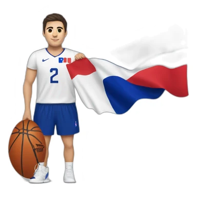 jordan bardella avec un drapeau de la france  sticker