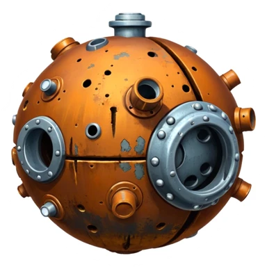 hyper realystic sea ​​mine sticker