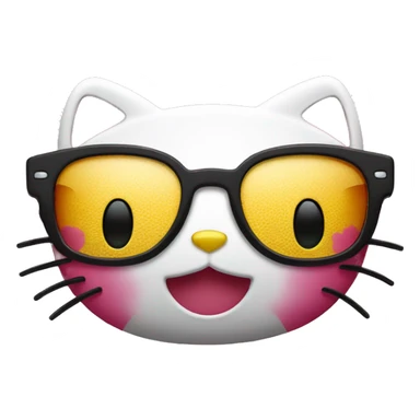 hellokitty on sunglass sticker