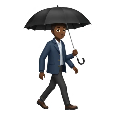Street Umbrella Walker black man sticker