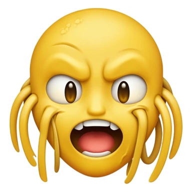 yellow emoji strangling itself sticker